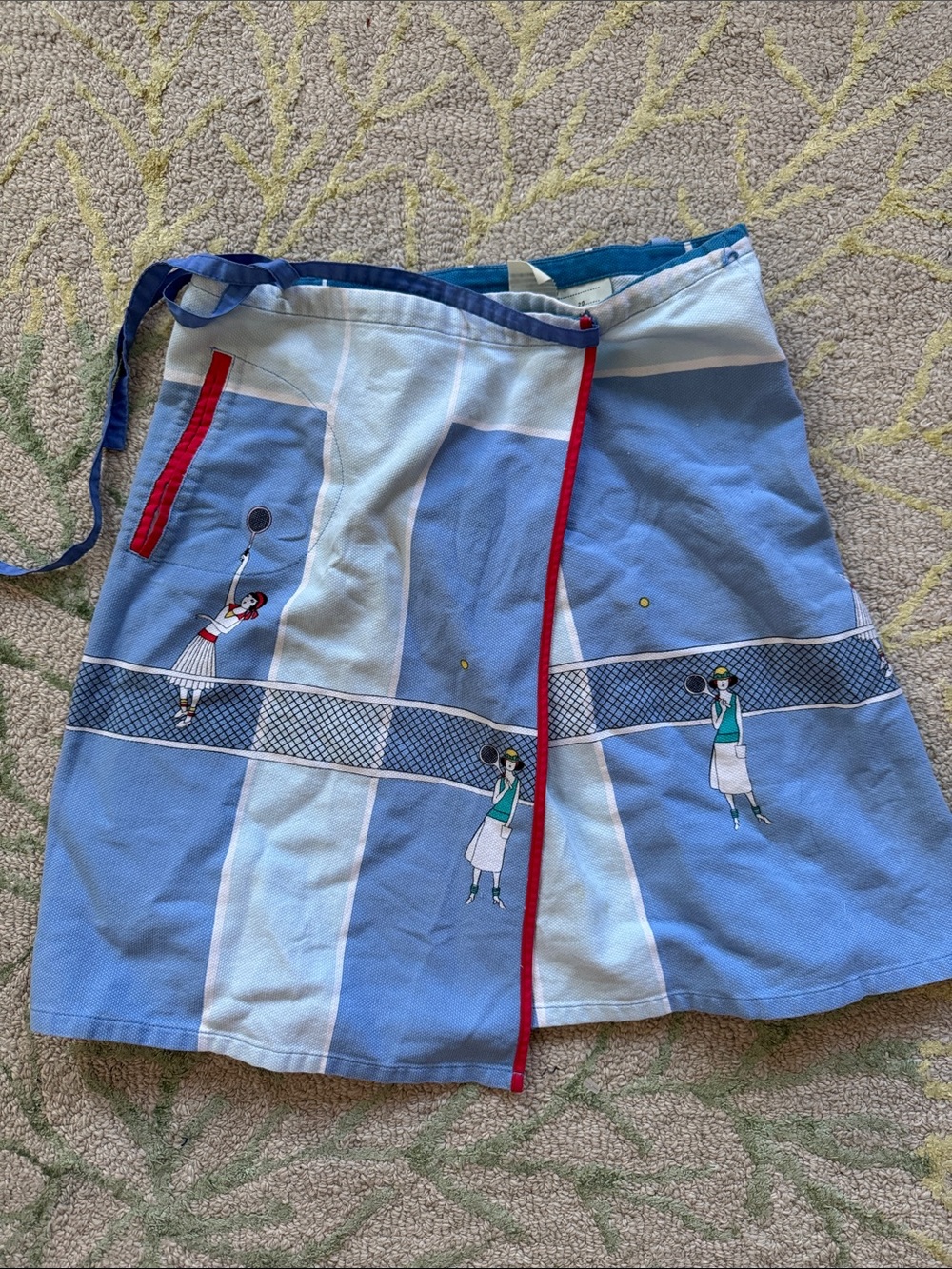 Retro 1960s sitwell tennis wrap skirt 2